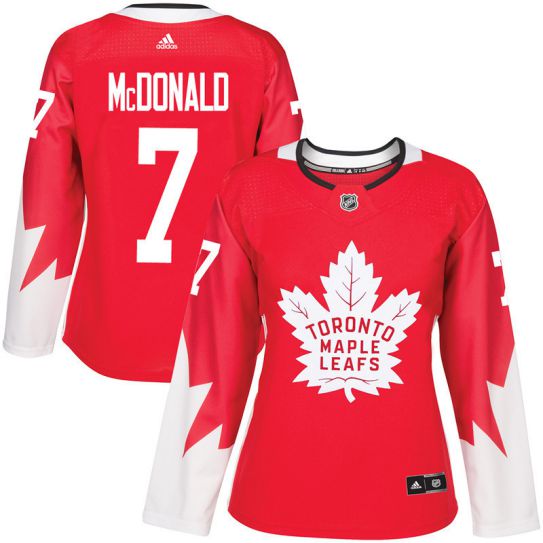 2017 NHL Toronto Maple Leafs women #7 Lanny McDonald red jersey